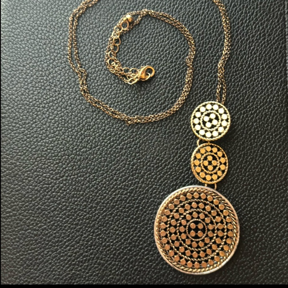 Universal Thread Triple Tone Circles Pendant - image 1